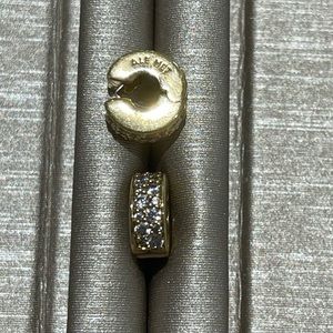 Pandora 18k gold plated Shine collection clips